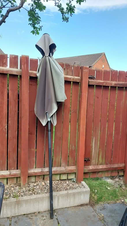 Photo of free Parasol with pole - 2m, grey (Wetherby LS22) #1