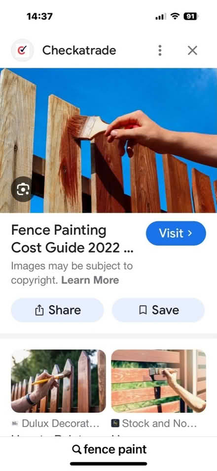 Photo of Fence paint any colour (Kingswood) #1