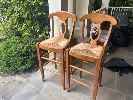 Photo of free Pottery barn bar height stools x 2 (Bethesda, MD) #1