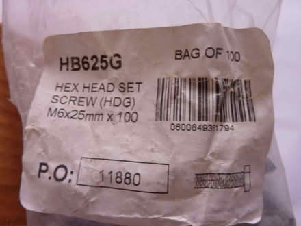 Photo of free M6 Plain Channel Nut & Hex Head Set Screw M6 x 25 (HDG) (Hartwood Green PR6) #4