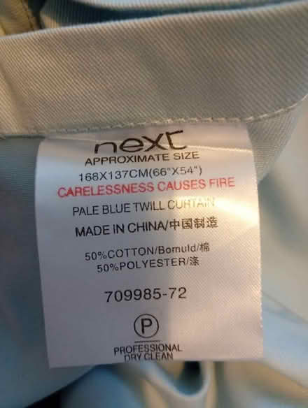 Photo of free Blue Next curtains. (Boothgate DE56) #1