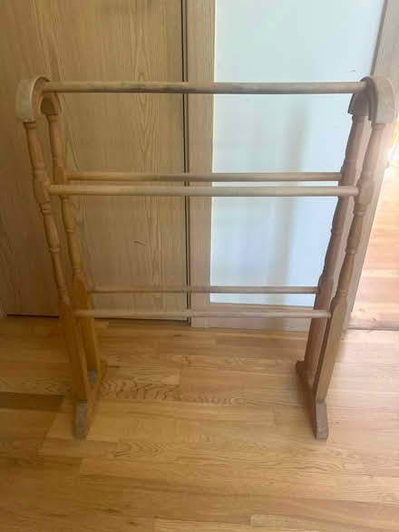 Photo of free Wooden towel rail (Sg6 3nb) #1