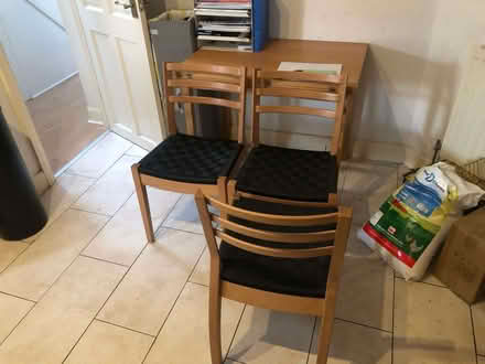 Photo of free Dining Table with 3 Chairs (Downham SE6) #1
