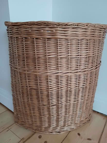Photo of free Wicker Laundry Basket. Corner shape. Clean, solid condition. (Risinghurst OX3) #2