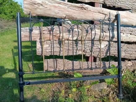 Photo of free Metal bedframe brass details (Pant SY10) #1