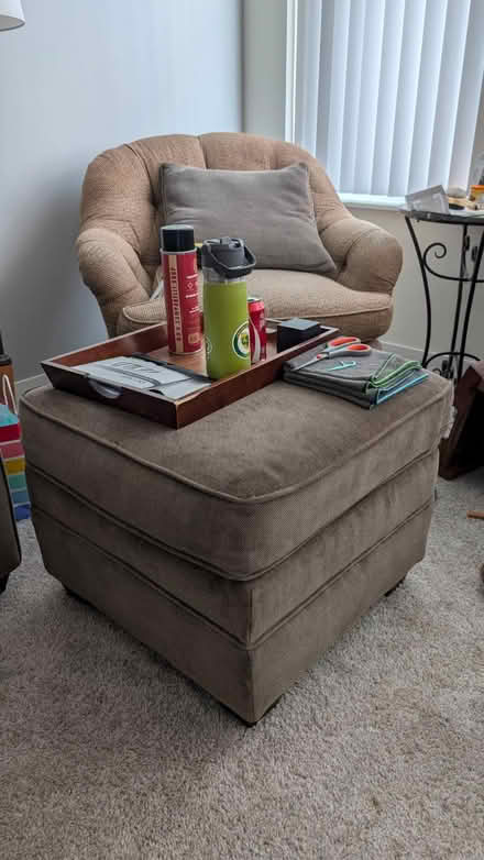 Photo of free Fabric chair and ottoman (Spring Lake Park) #2