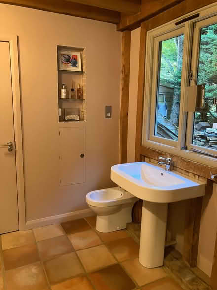 Photo of free Large bathroom pedestal sink and bidet, incl. mixer taps (Wargrave RG10) #2