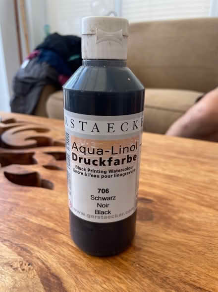 Photo of free Black watercolour block printing paint (Golden Green TN11) #1