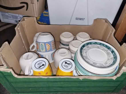 Photo of free Box of mugs plates cups and saucers (Derby, Osmaston DE24) #1