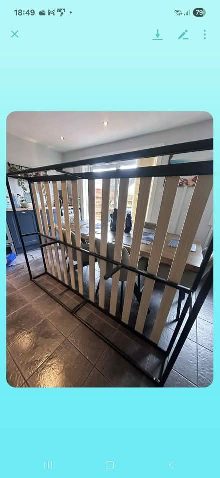 Photo of free Double bed frame, good condition (Seafar g67) #2