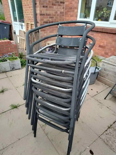 Photo of free 8x aluminium patio chairs (Apley TF1) #2