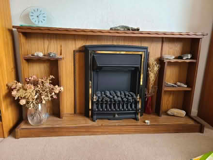 Photo of free Electric fire and wooden fireplace (Rosyth KY11) #1