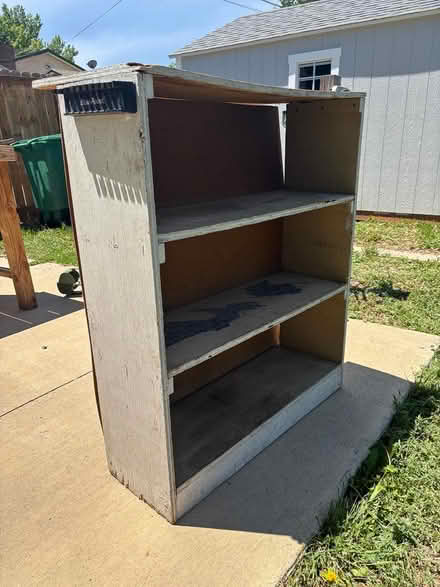 Photo of free Wooden storage shelf (SW Denver (Alameda + Federal)) #2