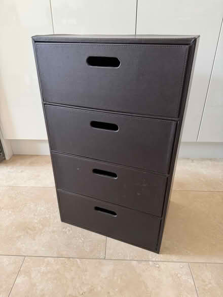 Photo of free Brown leather drawer unit (St Michaels, Tenterden TN30) #1