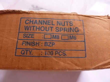 Photo of free M6 Plain Channel Nut & Hex Head Set Screw M6 x 25 (HDG) (Hartwood Green PR6) #3
