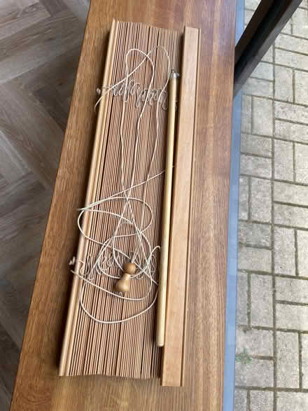 Photo of free Wooden slatted window blind 60cms wide in Beech (Penn HP10) #1