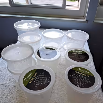 Photo of free CLEAN plastic soup containers (Allison Park-- Hampton) #1