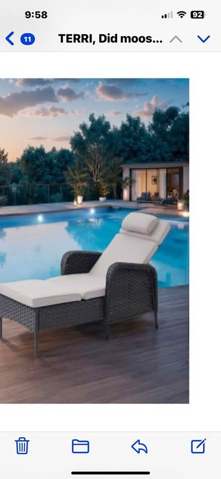Photo of free Wicker Chaise Without Cushion (Indian Trail and Felten Roads) #1