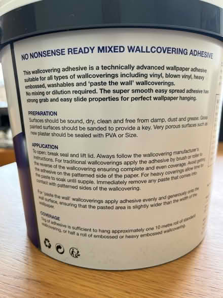 Photo of free Ready Mixed Wallpaper adhesive (Wigston LE18) #3
