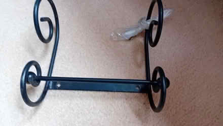 Photo of free Black metal towel rail and toilet holder (Benhall GL51) #2