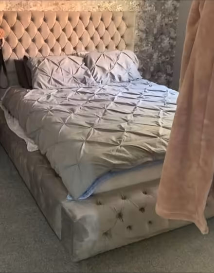 Photo of free Velvet bed grey (Highgate) #1