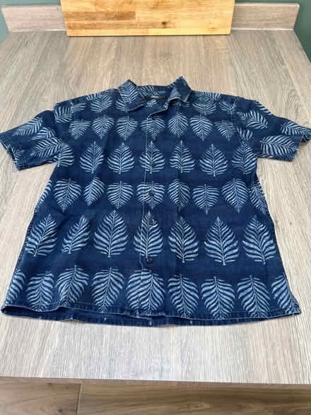 Photo of free Next Blue patterned Short Sleeve Shirt. 10 years. (Southsea PO4) #1