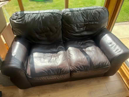 Photo of free Two seater leather sofa (Arddleen SY22) #1