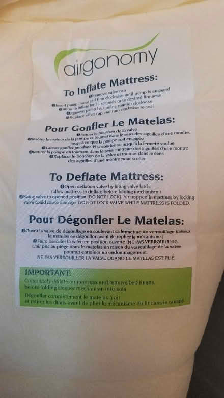 Photo of free Airgonomy Inflatable Mattress - Double (Overstone Lodge) #3