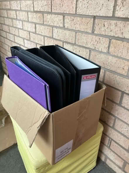 Photo of free Box of ring binders (Hulme M15) #2