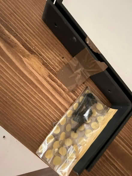 Photo of free Thick wood shelf with iron brackets (BH231HG) #3