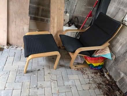 Photo of free IKEA poang chair and footstool (Banwell BS29) #1