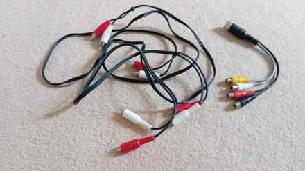 Photo of free Audio cables: 5 pin, red & white cables (Benhall GL51) #1