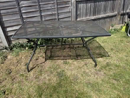 Photo of free Metal Garden table 150cm x 88cm (New Malden KT3) #1