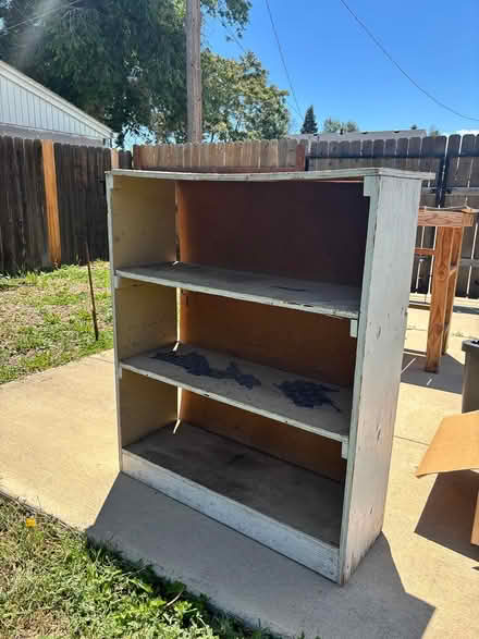 Photo of free Wooden storage shelf (SW Denver (Alameda + Federal)) #1