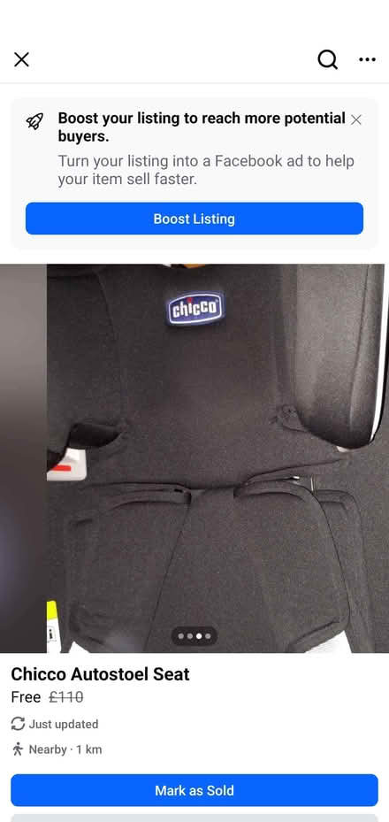Photo of free Chico car seat 0 to 7 years old (Monkston MK10) #1