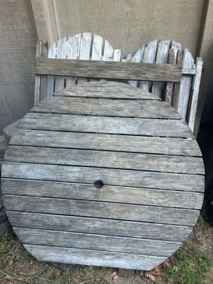 Photo of free Outdoor folding wood table/4 chairs (South Davis) #2