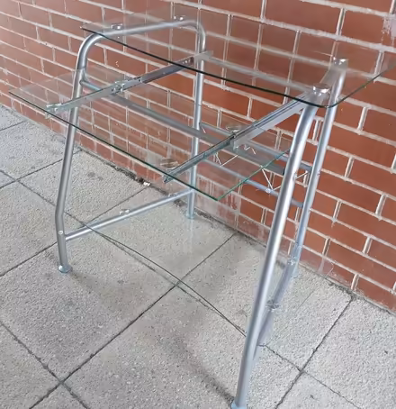 Photo of free Glass and metal computer desk (Caersws SY17) #3