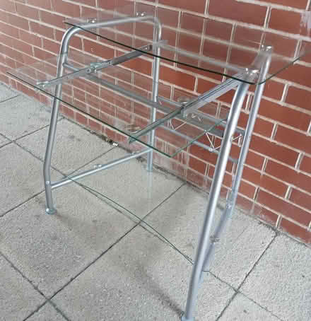 Photo of free Glass and metal computer desk (Caersws SY17) #3