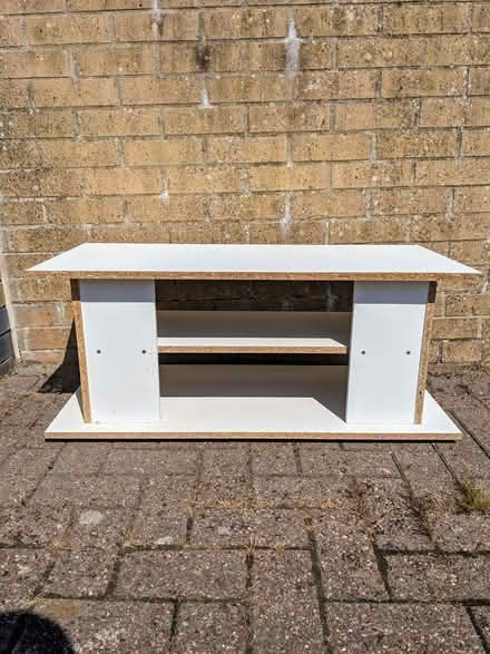 Photo of free White TV Stand. (PL4) #3