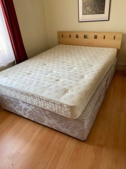 Photo of free Double bed(2) and headboard (1) (Dalkey) #1