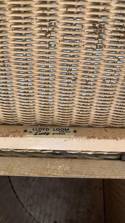 Photo of free Lloyd Loom linen basket (Bugbrooke) #3
