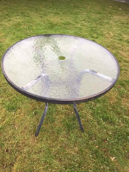Photo of free Glass top garden table (Irby CH61) #1