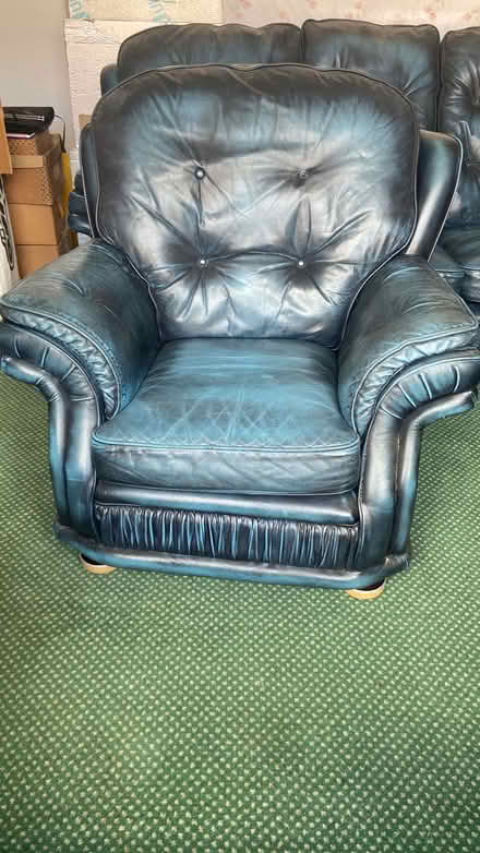 Photo of free Leather sofa (. Iveagh Gardens Crumlin Road) #2