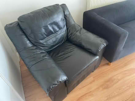 Photo of free Armchair, Modern, Black Leather (CT2) #1