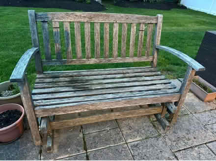 Photo of free Wooden Glider Bench (Horace Mann Melrose) #1