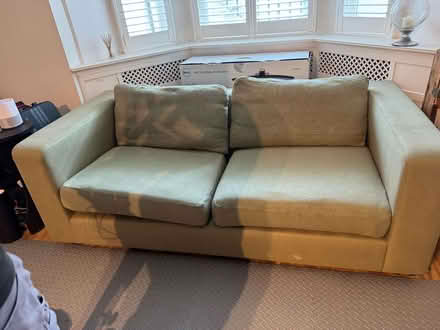 Photo of free 3 seater sofa green x2 (Norbiton KT2) #1