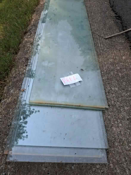 Photo of free 5 sheets of glass shelving (Lawrenceville) #2