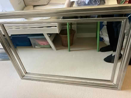 Photo of free Large Mirror Silvery Frame (Maida Vale W9) #1