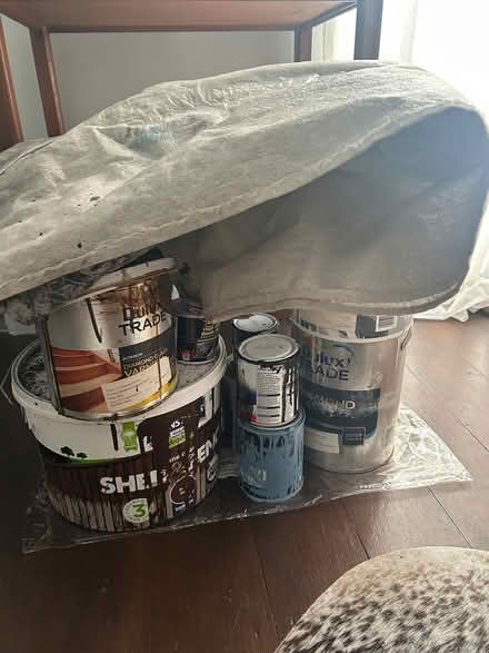 Photo of free Various paints + dust sheet (Huntington Road York) #1