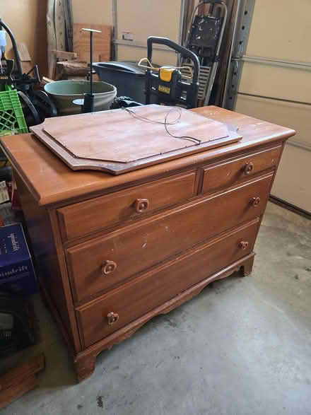 Photo of free Wood 4 drawer Dresser (North Laurel) #3